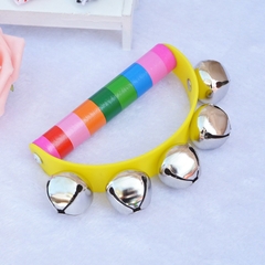 Lục lạc cầm tay gỗ hình bán nguyệt đồ chơi cho trẻ em