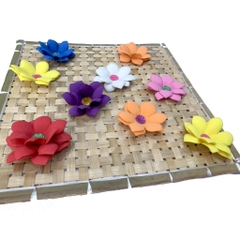 Set 10 bông Hoa xốp  trang trí bảng khung chủ đề mầm non - Tiểu học