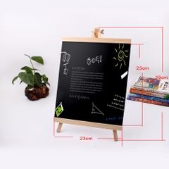 Bảng  đen menu viết phấn,viết bút dạ quang khung gỗ trang trí STEAM mầm non - tiểu học