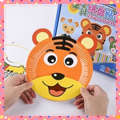 Set 10 đĩa giấy làm thủ công nhiều màu