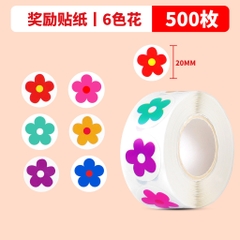 Cuộn 500 sticker dễ thương đa dạng , chất liệu giấy dán chắc chắn, dùng trang trí và khen thưởng học sinh