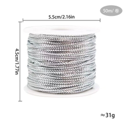 Cuộn Dây Kim Tuyến sợi dày 2mm x 50m Dùng Làm thủ công gói quà - Trang Trí Giáng Sinh