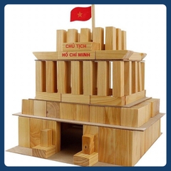 Đồ chơi xếp hình xây dựng lăng Bác bằng gỗ - mô hình lăng Bác ( chuẩn danh mục TT02)