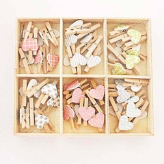 Kẹp gỗ treo ảnh trang trí hình nghộ nghĩnh deco làm Steam mầm non - tiểu học  tặng kèm dây treo