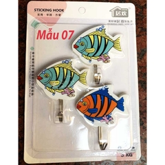 Móc siêu dính treo dán tường hình nghộ nghĩnh mầm non siêu chịu lực