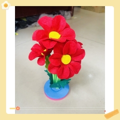Cây hoa vải dạ làm thủ công hanmade trang trí mầm non - tiểu học
