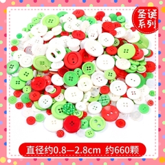 Set 100 cúc áo nhựa tròn  handmade nhiều cỡ làm thủ công