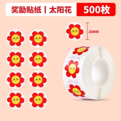 Cuộn 500 sticker dễ thương đa dạng , chất liệu giấy dán chắc chắn, dùng trang trí và khen thưởng học sinh