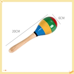 Lục lạc gỗ - Xúc xắc bầu dài loại to dài 20cm ( Giáo cụ âm nhạc) đồ dùng mầm non
