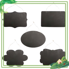 Bảng đen Steam treo tường bằng gỗ, hai mặt, bảng trưng bày trang trí, 30x20 cm