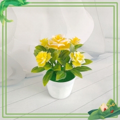 Chậu hoa hồng nhỏ chơi hoạt động góc trang trí  lớp mầm non - tiểu học