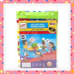Đồ chơi xếp hình thông minh 55 miếng ghép Size to nhựa an toàn không độc hại