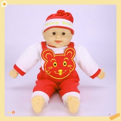 Búp bê bé trai sơ sinh đáng yêu bông mềm cao 50 cm có tiếng âm thanh cười