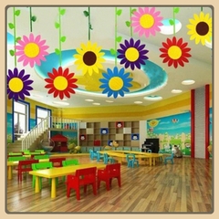 Hoa dùng trang trí lớp góc chủ đề siêu xinh size 18 - 23 cm ( Mầm non - Tiểu học) vải dạ nỉ
