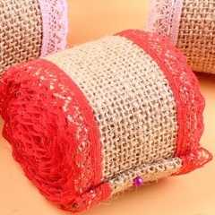 Ruy băng vải bố phụ kiện trang trí hanmade, decor  Màu sắc: Nâu vintage thủ công mầm non