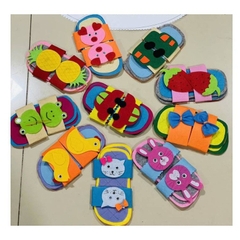 Dép đồ chơi tự tạo vải nỉ  làm thủ công Hanmade - mầm non