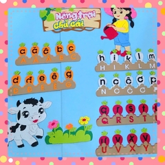 NÔNG TRẠI HOA CHỮ CÁI - trang trí STEAM - trang trí lớp mầm non ( VẢI DẠ NỈ)