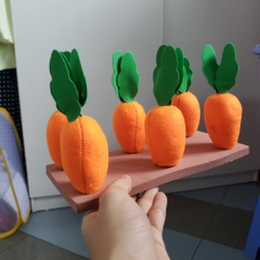 Vỉ các loại rau củ quả làm thủ công chất liệu vải nỉ đồ dùng mầm non