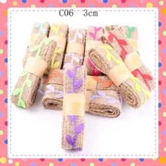 Ruy băng vải bố phụ kiện trang trí hanmade, decor  Màu sắc: Nâu vintage thủ công mầm non