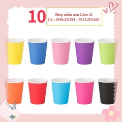 Set 10 cốc giấy màu làm thủ công  tạo hình Steam mầm non - học sinh