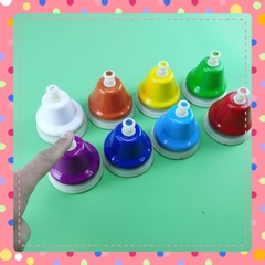 Set 8 chuông bấm Giáo cụ Montessori - Chuông bấm 8 nốt Montessori - Facmogu 8 Diatonic Metal Notes