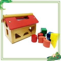 NHÀ THẢ HÌNH BẰNG GỖ – ĐỒ CHƠI GIÁO DỤC SỚM PHÁT TRIỂN TƯ DUY CHO BÉ 24–36 THÁNG
