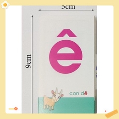 Bộ Thẻ Học Chữ Cái và Chữ Số  2 mặt  44 thẻ/ 1 bộ  Cho Trẻ Mầm Non