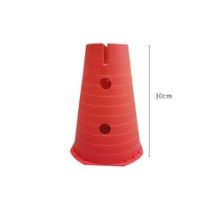 Set bộ 8 chóp nón 4 gậy ( chóp cao 30cm) chóp vận động mầm non - tiểu học