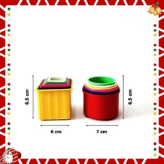 Bộ lồng hộp tròn - vuông nhựa an toàn cho trẻ mầm non