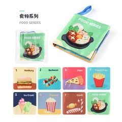 Sách vải  kích thích thị giác với nhiều chủ đề bằng tiếng anh giúp bé vừa học vừa chơi