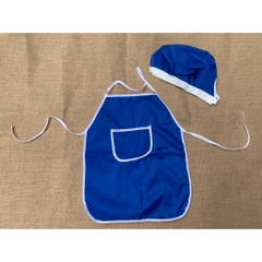 Bộ Tạp Dề màu - Nón Mũ Cho Bé Học Vẽ, Nấu Ăn, Làm Bánh 2 lớp ( set 1 áo 1 mũ)