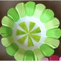 Đĩa hoa giấy màu trang trí  lớp handmade mầm non - Tiểu học ( set 5 cái)