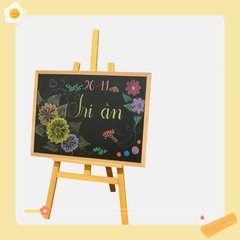 Bảng ĐEN MENU 1 mặt đen viết phấn khung gỗ  có giá đỡ dành cho các cửa hàn g cafe,trà sữa, trà chanh, đồ ăn nhanh
