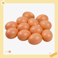 Đồ chơi túi lưới 12 trứng gà nhựa mềm đồ chơi an toàn  HT7547 ( Hàng Việt Nam)