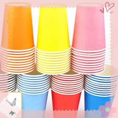 Set 10 cốc giấy màu làm thủ công  tạo hình Steam mầm non - học sinh