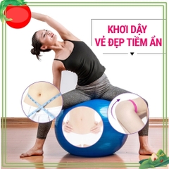 Bóng Tập YOGA Cao Cấp Chống Nổ, Banh Yoga Giãn Cơ Tập Size 75CM  ( Tặng bơm bóng )-Bóng Trơn