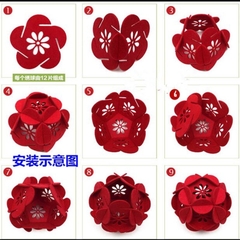 Quả cầu  hoa trang trí lớp học mẫu giáo - nhà hàng - khu vui chơi ( Vải nỉ dày 2mm )