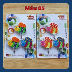 Móc siêu dính treo dán tường hình nghộ nghĩnh mầm non siêu chịu lực