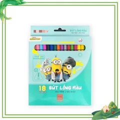 Bút lông màu Hồng Hà bút lông màu vẽ làm quà tặng Minions (12/18/24 màu) - 8121/8122/8123
