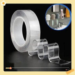 Băng Dính 2 Mặt Siêu Dính Băng Keo Nano Trong Suốt chịu lực và chịu nhiệt tốt