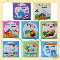 Sách vải  kích thích thị giác với nhiều chủ đề bằng tiếng anh giúp bé vừa học vừa chơi
