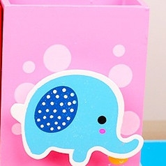 Ống cắm bút gỗ hộp đựng bút hoạt hình bằng gỗ làm quà tặng dễ thương và sáng tạo