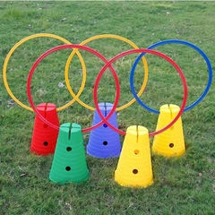 Set bộ 8 chóp nón 4 gậy ( chóp cao 30cm) chóp vận động mầm non - tiểu học