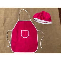 Bộ Tạp Dề màu - Nón Mũ Cho Bé Học Vẽ, Nấu Ăn, Làm Bánh 2 lớp ( set 1 áo 1 mũ)
