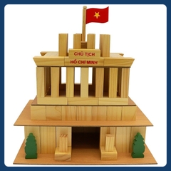 Đồ chơi xếp hình xây dựng lăng Bác bằng gỗ - mô hình lăng Bác ( chuẩn danh mục TT02)
