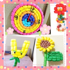 Hạt ngô xốp nhiều màu làm Thủ Công Handmade - Steam mầm non  cho trẻ sáng tạo tạo hình
