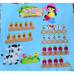 NÔNG TRẠI HOA CHỮ CÁI - trang trí STEAM - trang trí lớp mầm non ( VẢI DẠ NỈ)