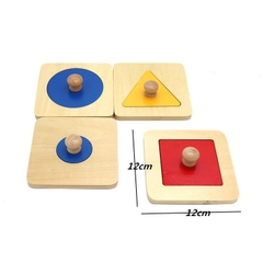 Set 5 Bảng Ghép Hình gỗ Giáo Cụ Montessori - Đồ Chơi Phát Triển Tư Duy Phối Hợp Tay Mắt