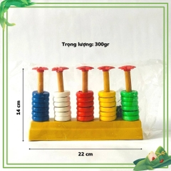 Bàn tính học đếm cho trẻ Gỗ Đồ Chơi Toán Học  ( Hàng Việt Nam)