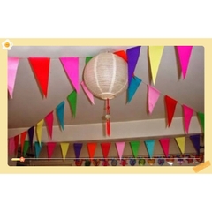 Set 10m Cờ dây tam giác  làm bằng vải đẹp trang trí trường lớp, tết, lễ hội, ngoài trời